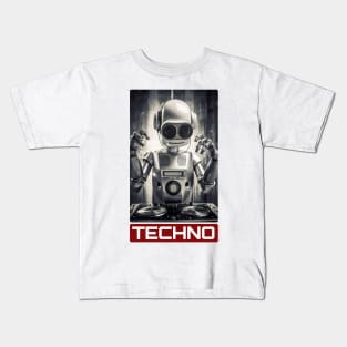 Techno Robot DJ Kids T-Shirt